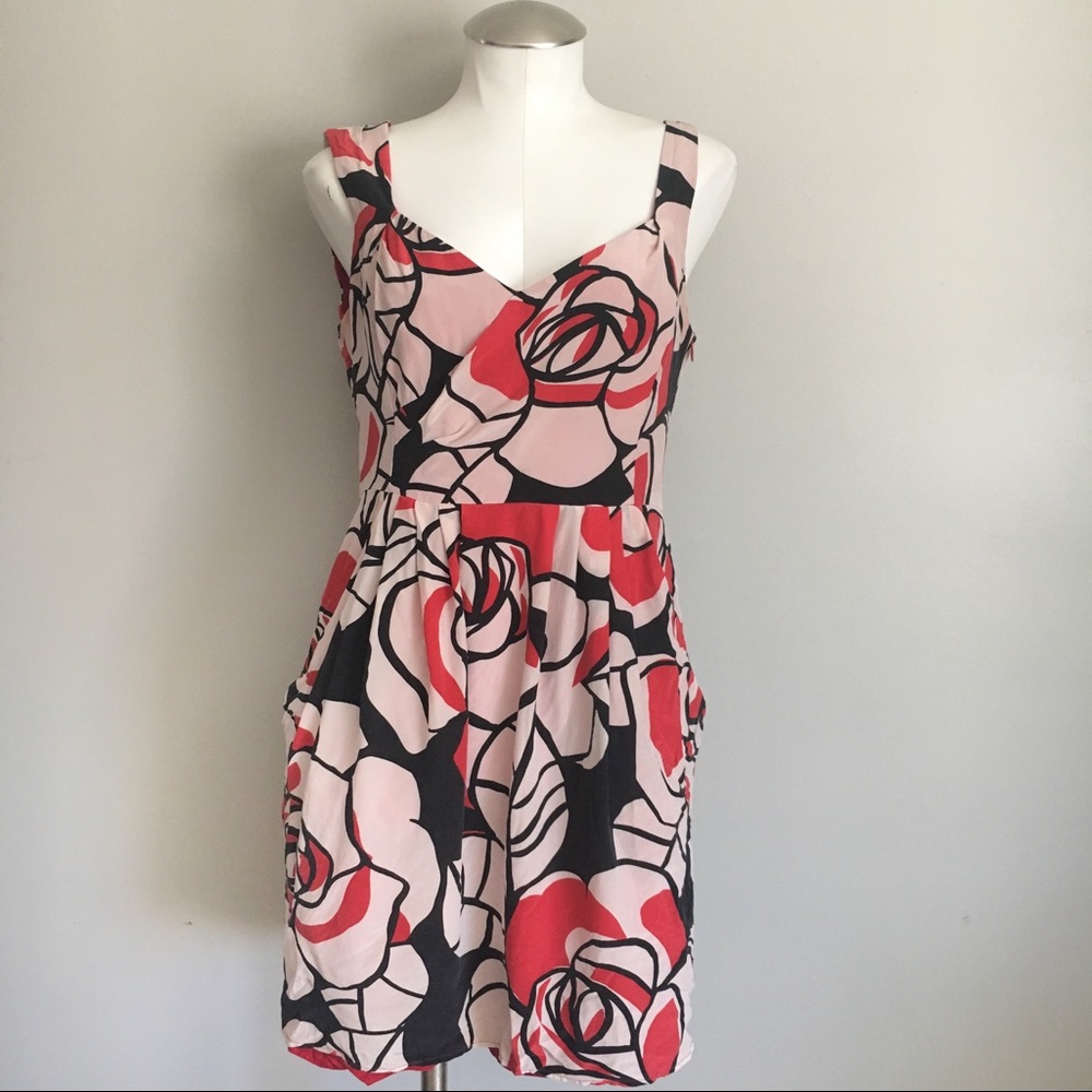 Nanette Lepore Silk Floral Mini Dress